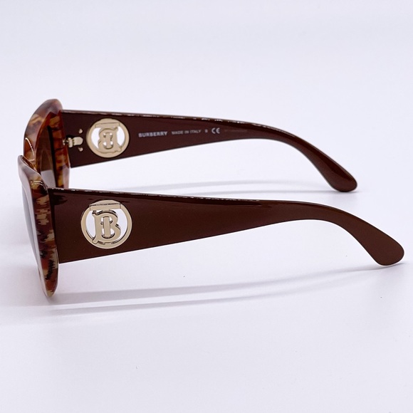 NEW BURBERRY DAISY BE4344 3940/13 BROWN CAT EYE SUNGLASSES B 4344 - Picture 6 of 14